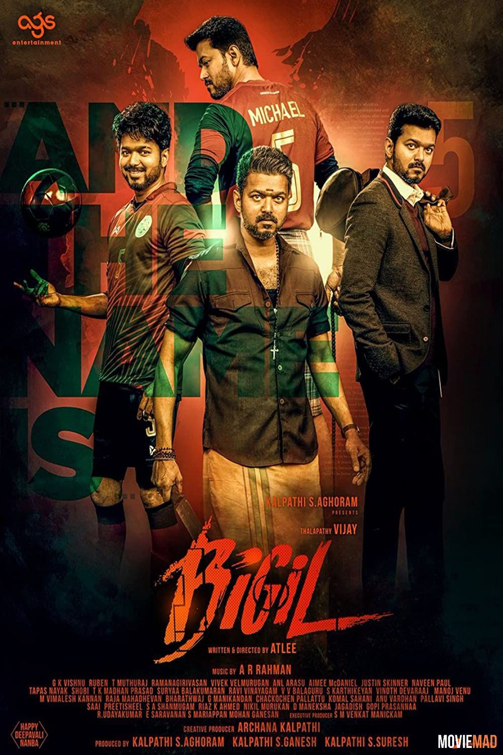 Bigil (2019) UNCUT Hindi Dubbed HDRip Full Movie 720p 480p