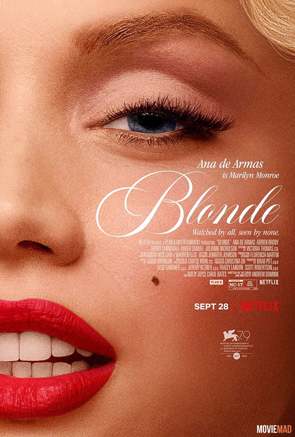 Blonde (2022) Hindi Dubbed NF HDRip Full Movie 720p 480p