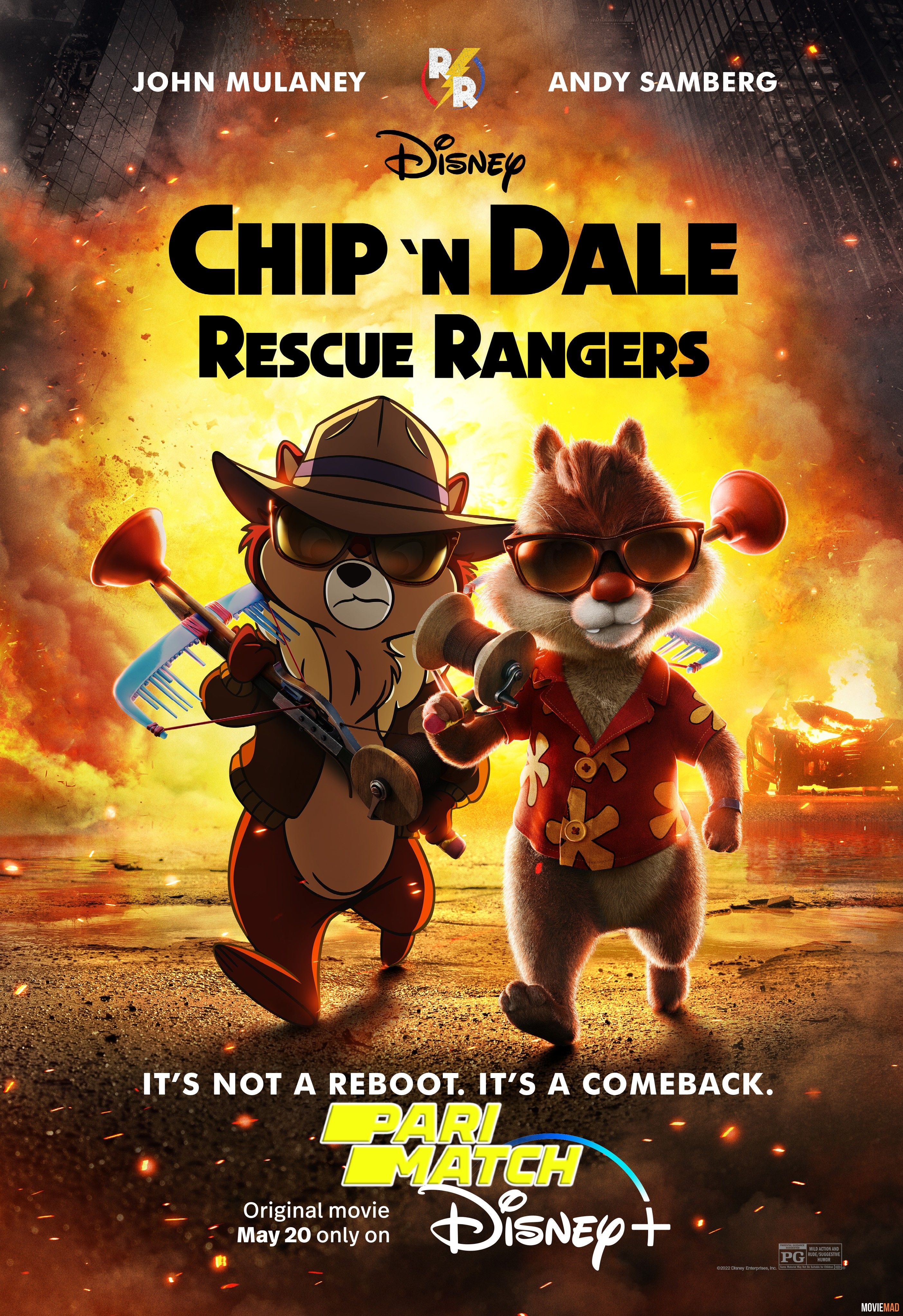 Chip n Dale Rescue Rangers 2022 Telegu (Voice Over) Dubbed WEBRip Full Movie 720p 480p