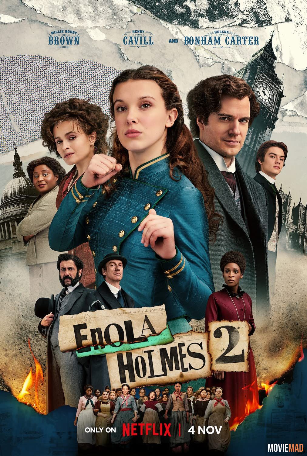 Enola Holmes 2 (2022) Hindi Dubbed ORG HDRip Netflix Full Movie 1080p 720p 480p