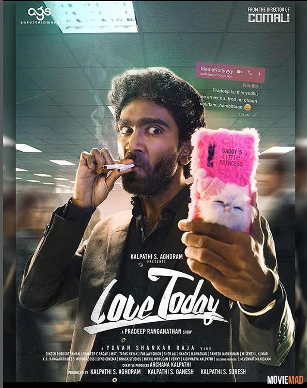 Love Today (2022) Hindi Dubbed (Studio-DUB) HDRip Full Movie 720p 480p