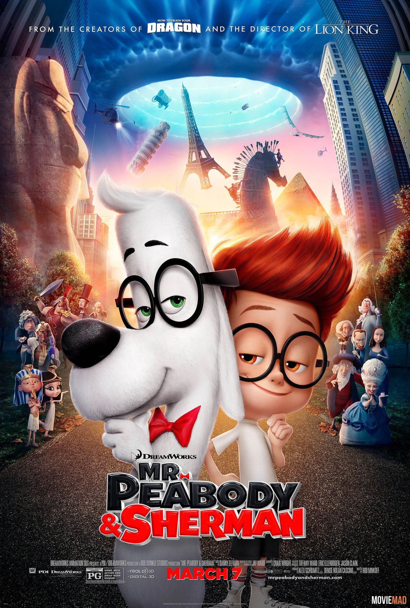 Mr. Peabody & Sherman 2014 Hindi Dubbed BluRay Full Movie 720p 480p