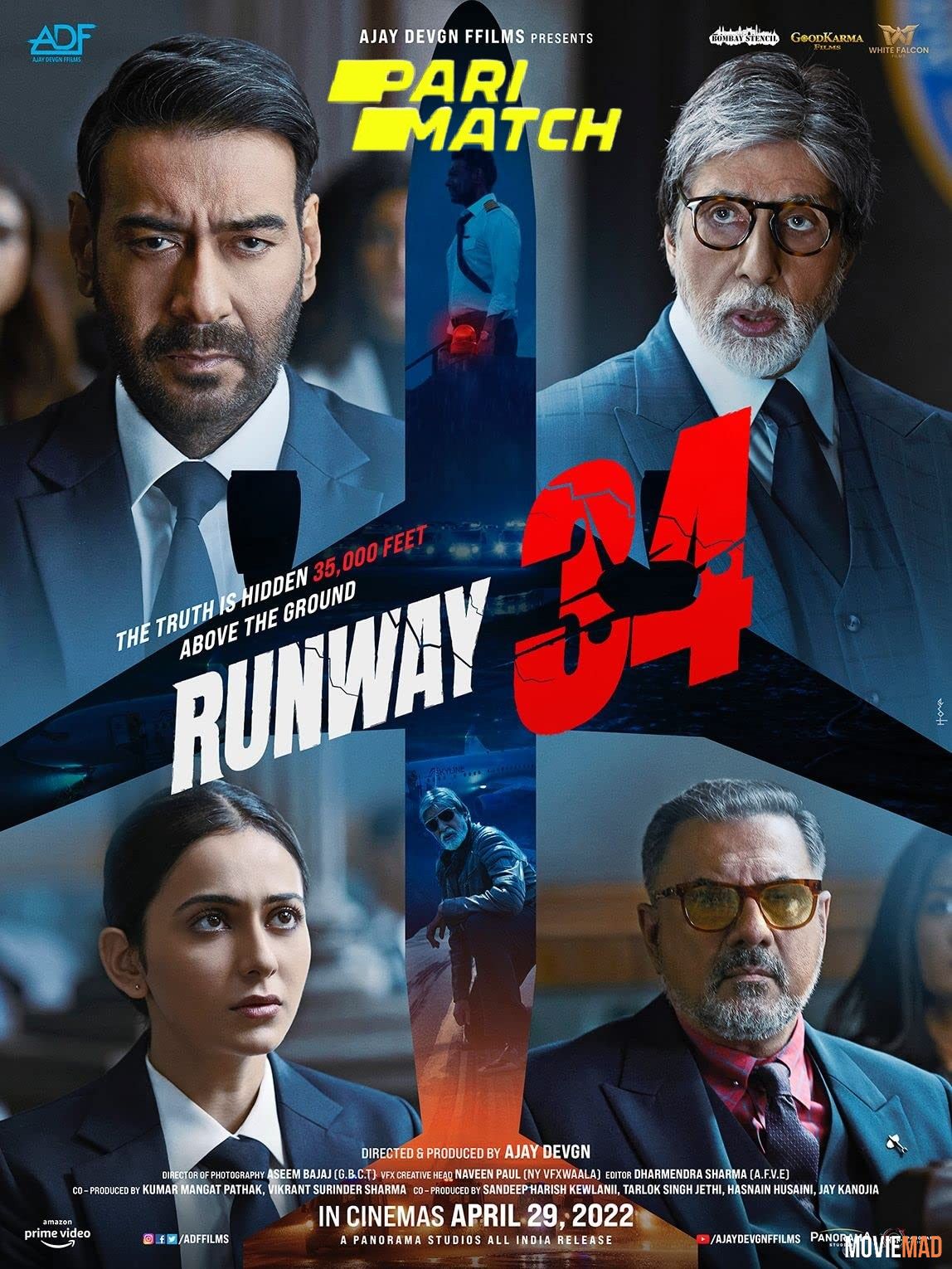 Runway 34 2022 Bengali (Voice Over) Dubbed WEBRip Full Movie 720p 480p