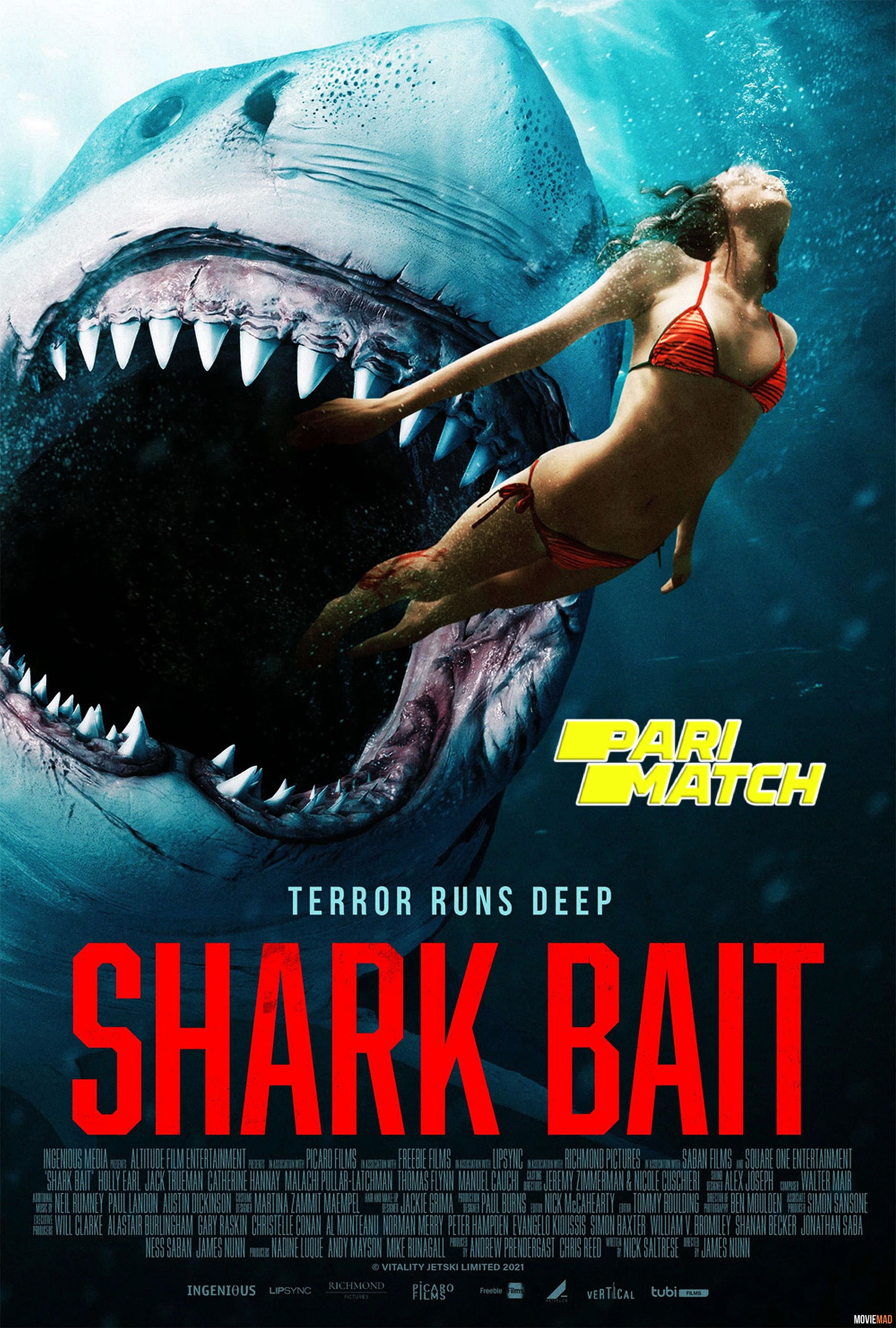 Shark Bait 2022 Telegu (Voice Over) Dubbed WEBRip Full Movie 720p 480p