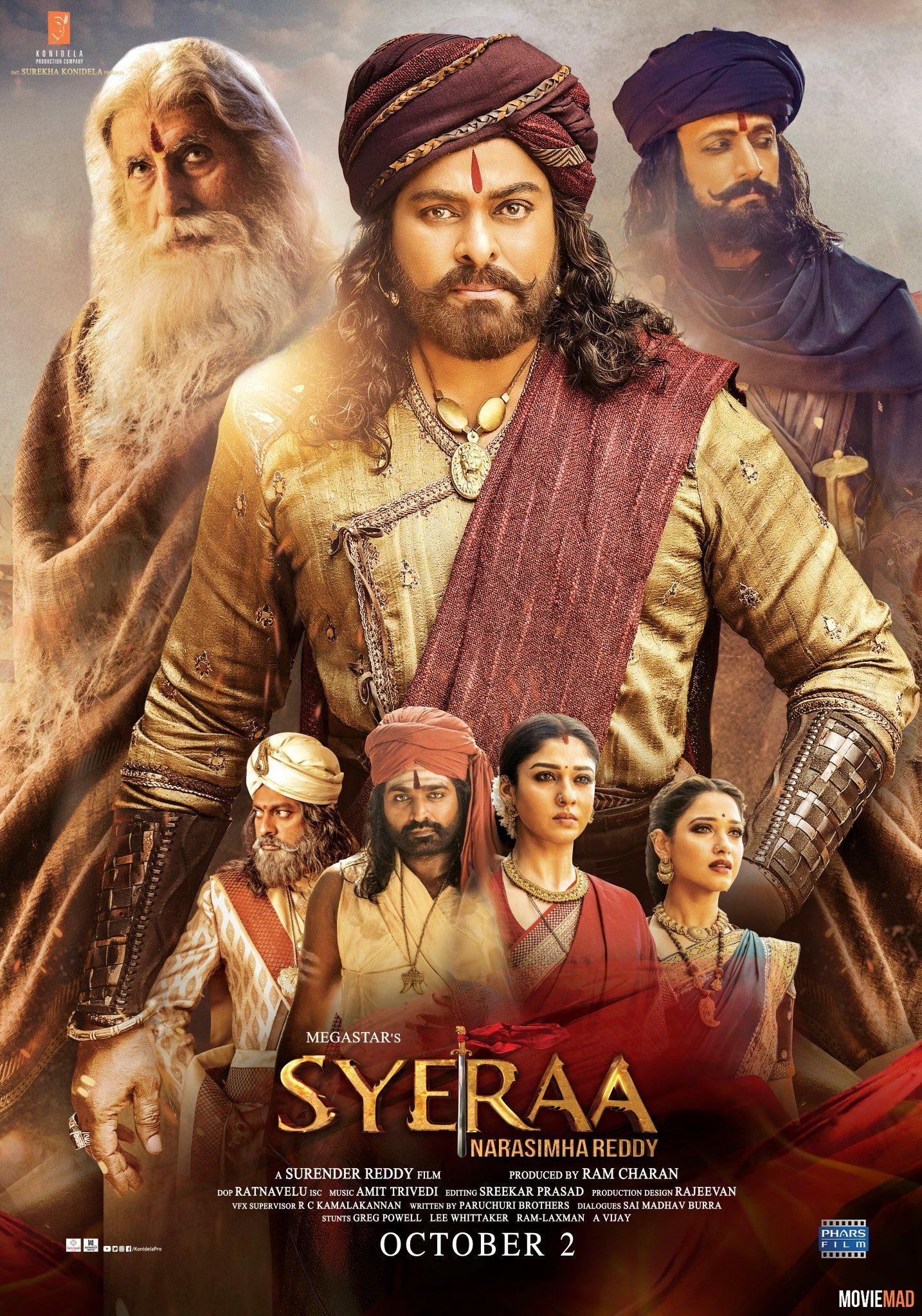 Sye Raa Narasimha Reddy (2019) Hindi Dubbed ORG HDRip Full Movie 720p 480p