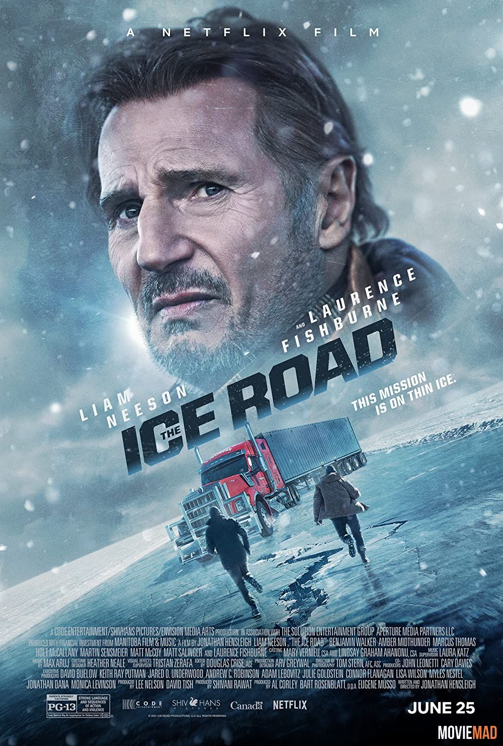 The Ice Road (2021) Hindi (Voice Over) Dubbed HDRip Full Movie 720p 480p