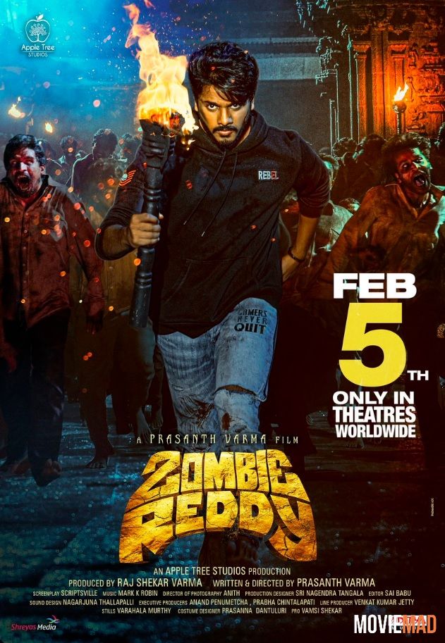 Zombie Reddy 2021 Hindi Dubbed ORG HDRip Full Movie 720p 480p